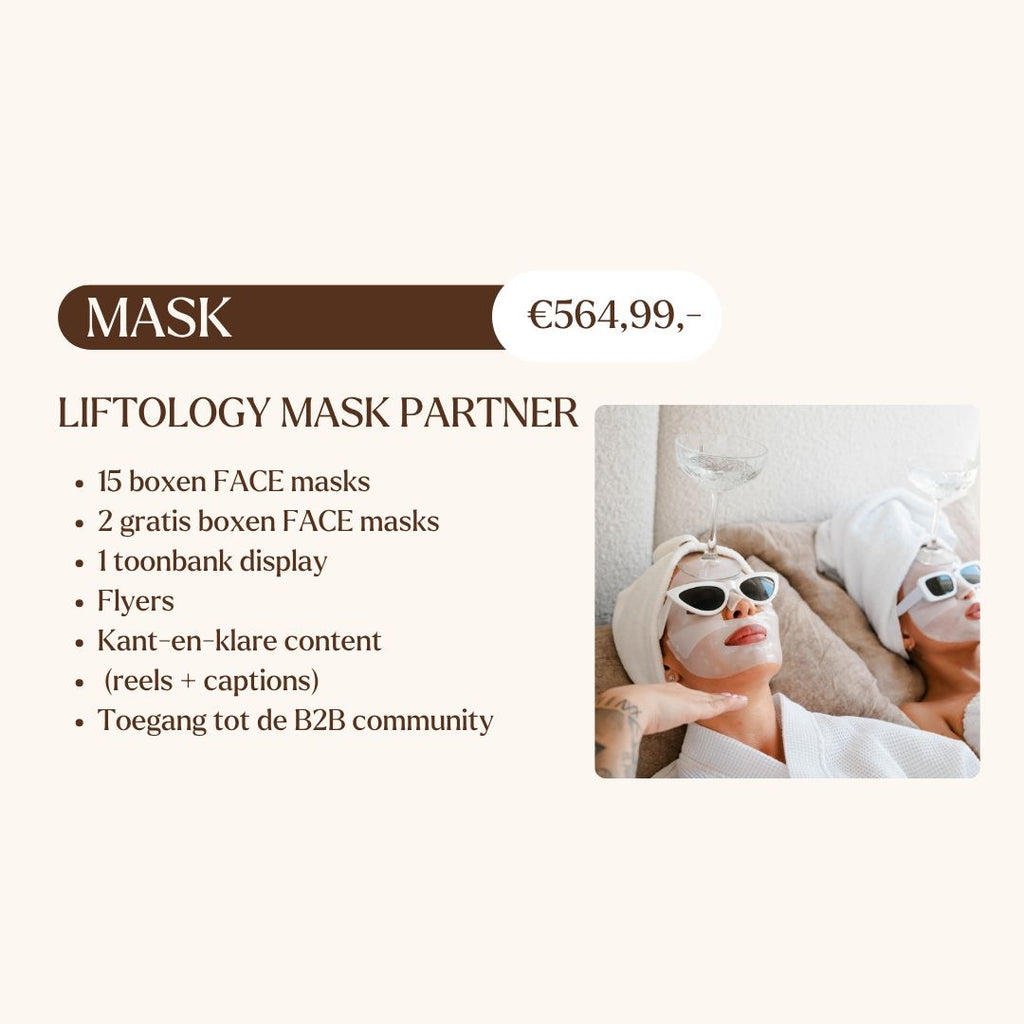 B2B 15 maandboxen + 2 gratis maandboxen (68 maskers) met toonbank display | Face masks