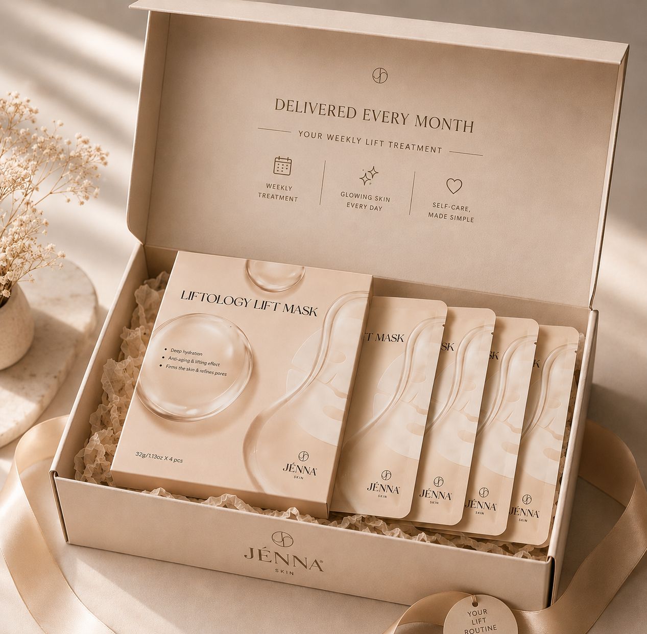 LIFTOLOGY LIFT mask | Maandabonnement | Collageen anti-aging masker voor huidverstrakking