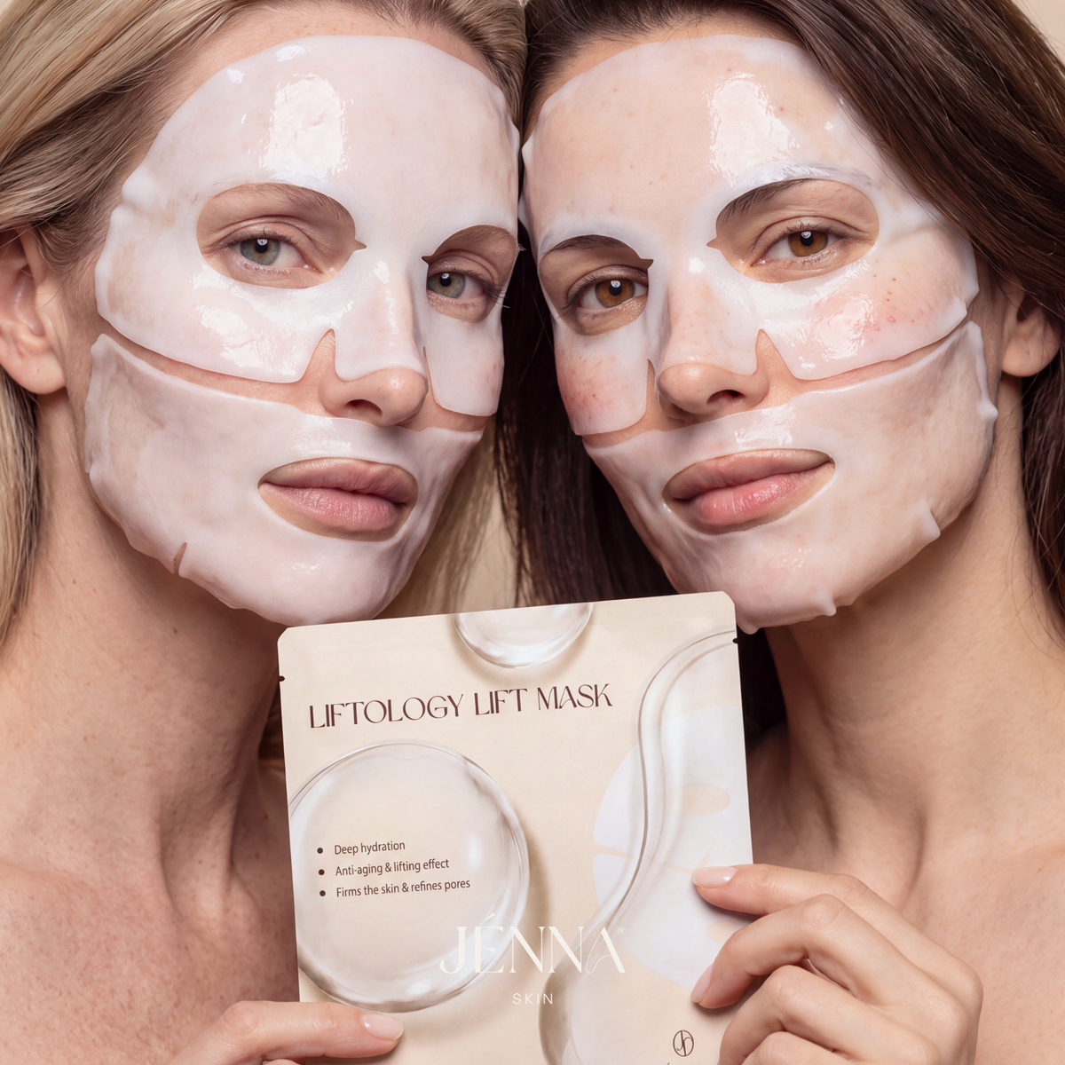 LIFTOLOGY LIFT face mask | Box met 4 maskers | Collageen anti-aging masker voor huidverstrakking